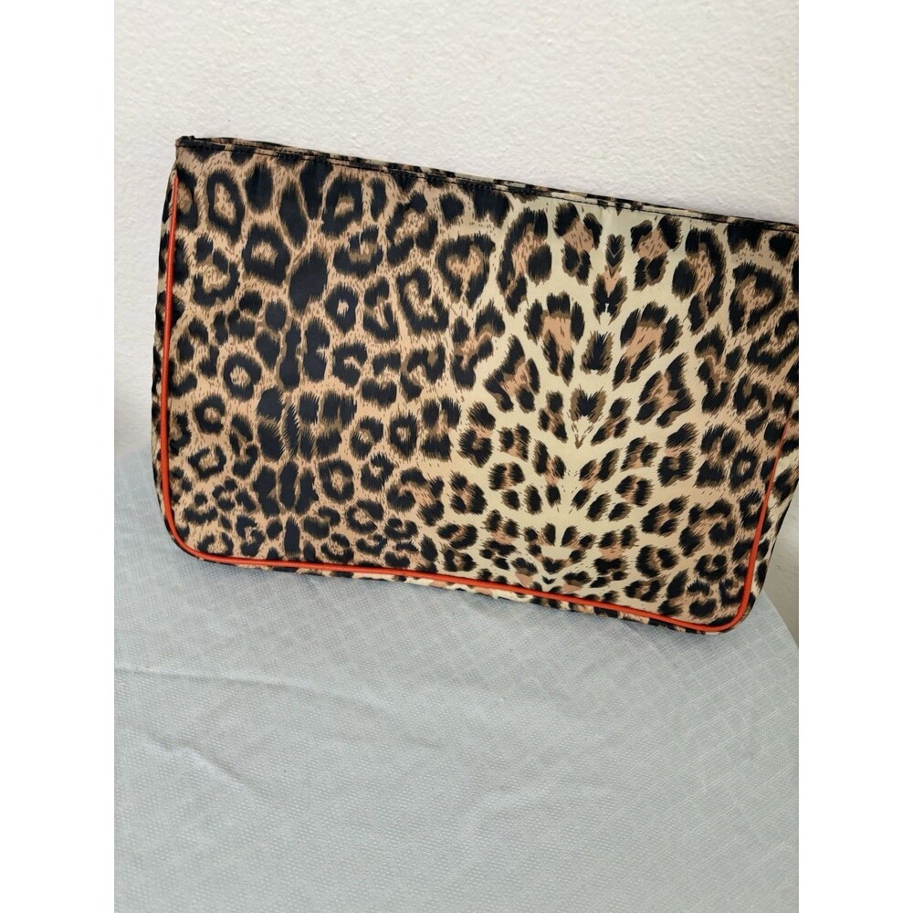 Laptop Sleeve Case Leopard Print with Orange Piping 10x16 inches